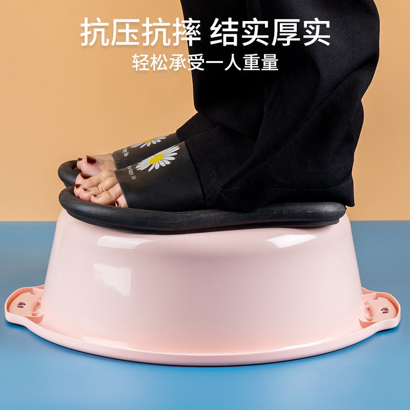 Basin For Home Use, Vegetable Washing Basin, Double-Handle Plastic Basin, Foot Washing Basin For Student Dormitory, Storage Basin, Large Capacity Household Basin - Image 4